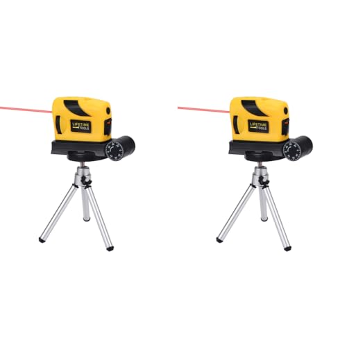 Serplex® 4 in 1 Laser Level Horizontal Vertical Lines Cross-Line 360 Fine Tuning Infrared with Folding Tripod Base 16Ft Range Battery Operated No Battery Included 2PCS Serplex® 4 in 1 Laser Level Horizontal Vertical Lines Cross-Line 360 Fine Tuning Infrared with Folding Tripod Base 16Ft Range Battery Operated No Battery Included 2PCS